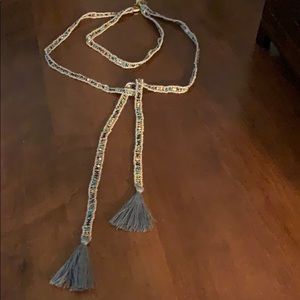 Anthropologie Boho Tassel Necklace